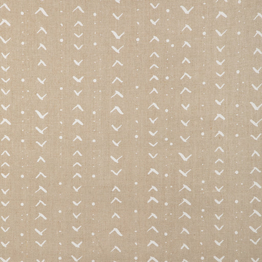 CAROLINE CECIL TEXTILES - TITIK- WHITE/NATURAL - Fabric by the Yard WHITE/NATURAL