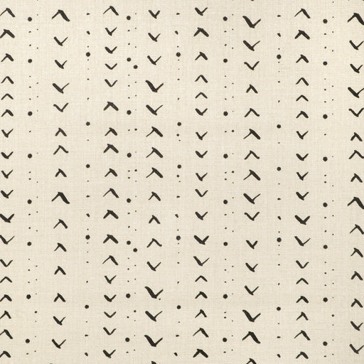 CAROLINE CECIL TEXTILES - TITIK- BLACK/NATURAL - Fabric by the Yard BLACK/NATURAL