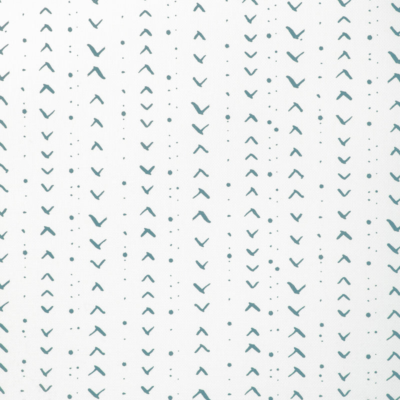 CAROLINE CECIL TEXTILES - TITIK- DENIM/OYSTER - Fabric by the Yard DENIM/OYSTER