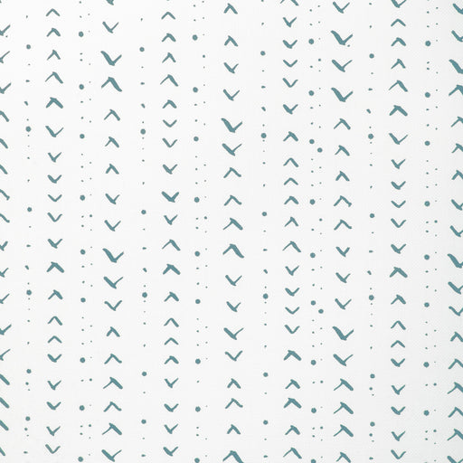 CAROLINE CECIL TEXTILES - TITIK- DENIM/OYSTER - Fabric by the Yard DENIM/OYSTER