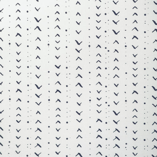 CAROLINE CECIL TEXTILES - TITIK- DARK NAVY/OYSTER - Fabric by the Yard DARK NAVY/OYSTER