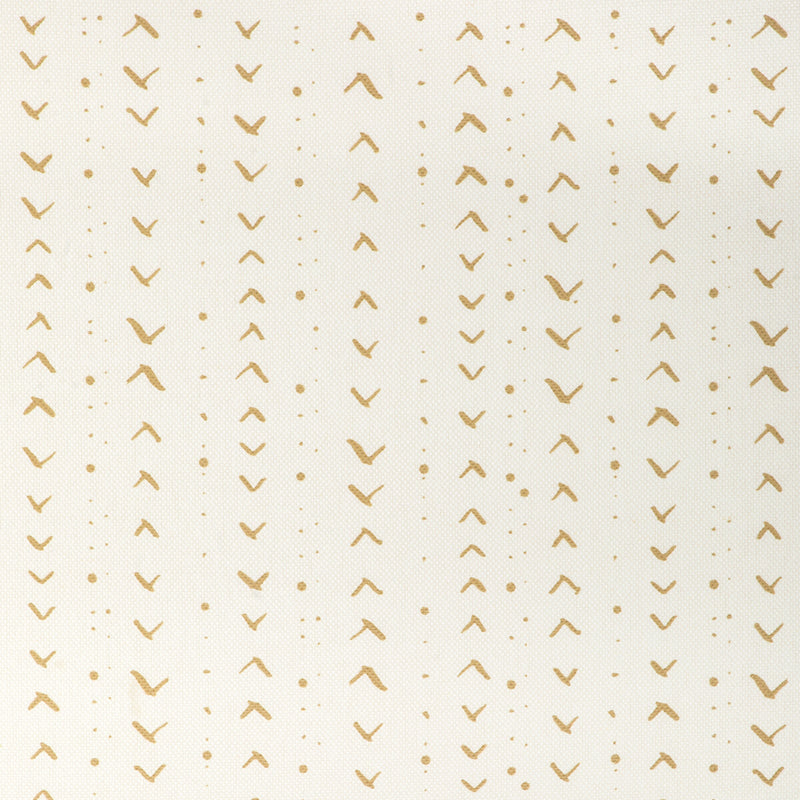 CAROLINE CECIL TEXTILES - TITIK- COGNAC/OYSTER - Fabric by the Yard COGNAC/OYSTER