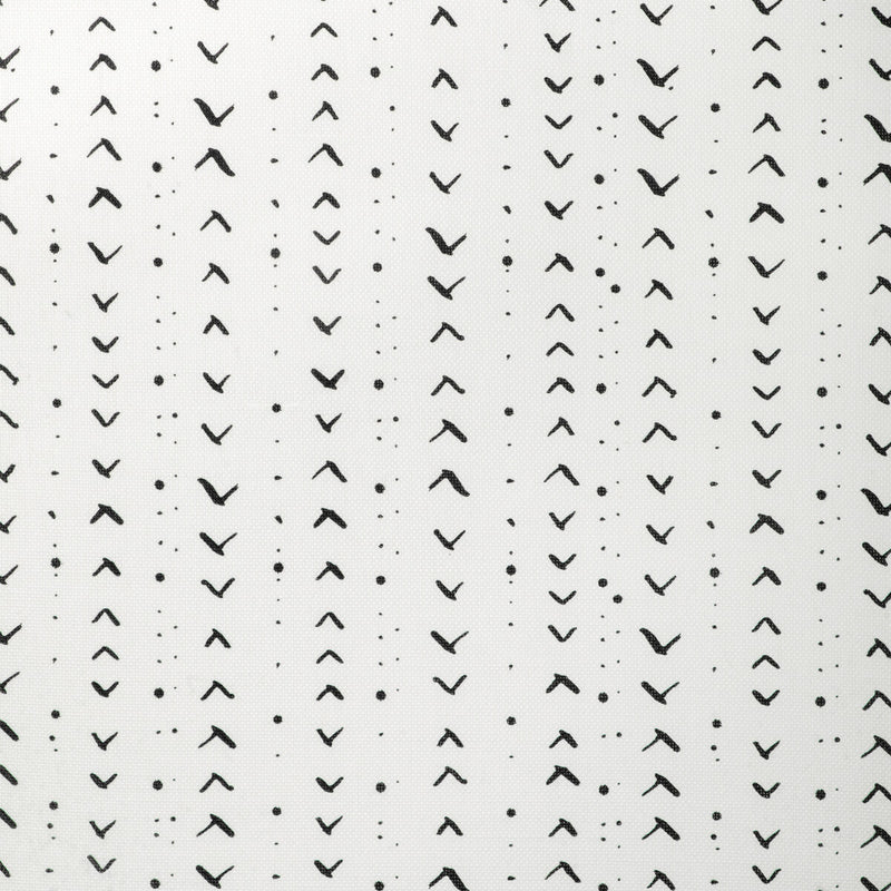 CAROLINE CECIL TEXTILES - TITIK- BLACK/OYSTER - Fabric by the Yard BLACK/OYSTER