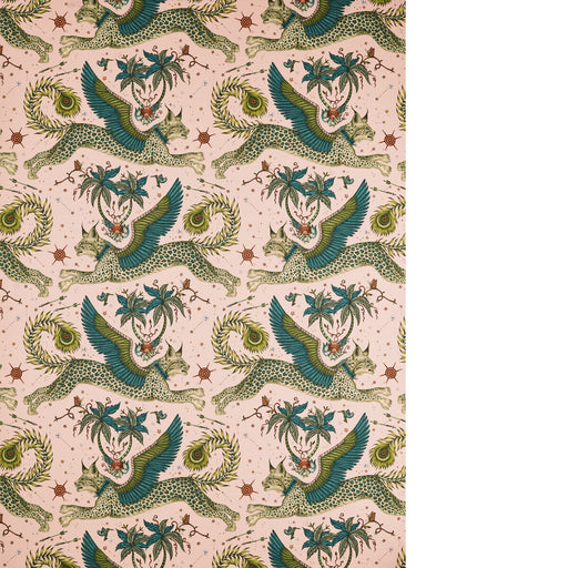 CLARKE AND CLARKE - LYNX - PINK - Fabric By The YARD