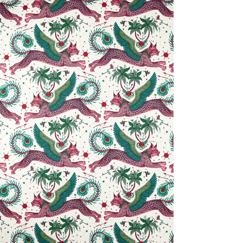 CLARKE AND CLARKE - LYNX - GREEN - Fabric By The YARD