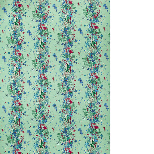 CLARKE AND CLARKE - SEAFOREST - AQUA - Fabric By The YARD