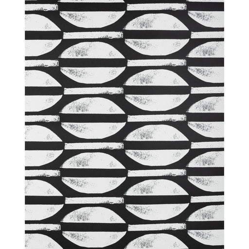 CAROLINE CECIL TEXTILES - RAJA WP- BLACK - Wallcovering by the Roll BLACK