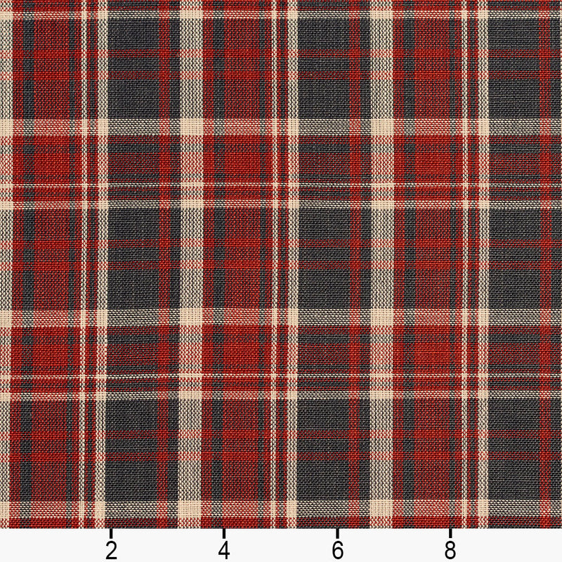 Charlotte - D101 - Brick Plaid - Fabric by the Yard - D101 - D101_Ruler