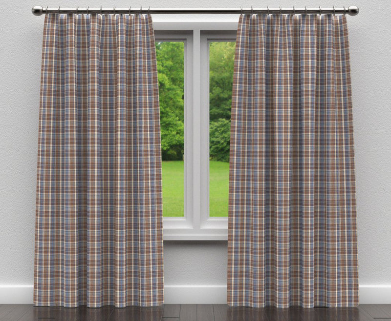 Charlotte - D102 - Wedgewood Plaid - Fabric by the Yard - D102 - D102_Drapery