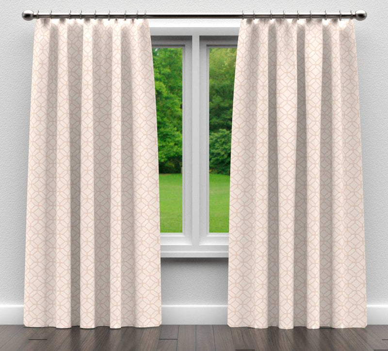 Charlotte - D1066 - Ivory Geometric - Fabric by the Yard - D1066 - D1066_Drapery