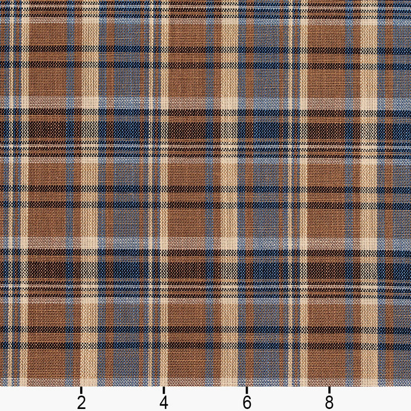 Charlotte - D106 - Indigo Plaid - Fabric by the Yard - D106 - D106_Ruler