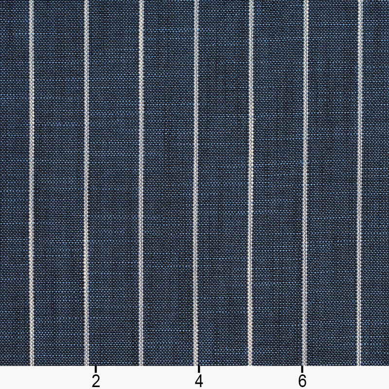 Charlotte - D113 - Indigo Pinstripe - Fabric by the Yard - D113 - D113_Ruler