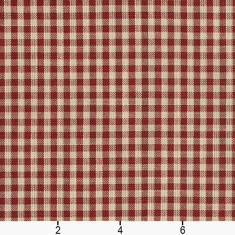 Charlotte - D115 - Brick Gingham - Fabric by the Yard - D115 - D115_Ruler
