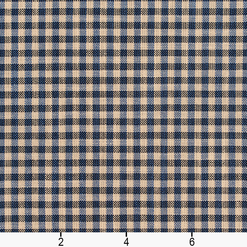 Charlotte - D120 - Indigo Gingham - Fabric by the Yard - D120 - D120_Ruler