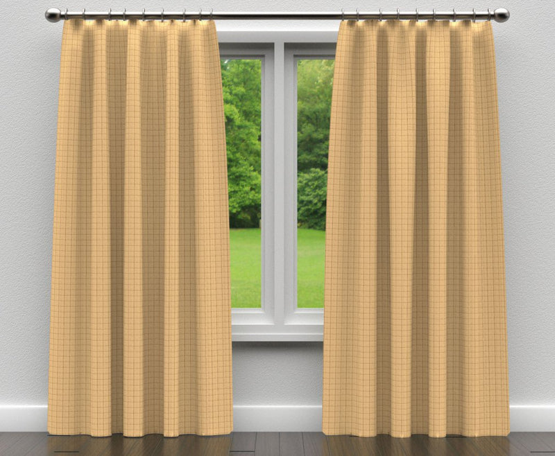 Charlotte - D121 - Wheat Checkerboard - Fabric by the Yard - D121 - D121_Drapery