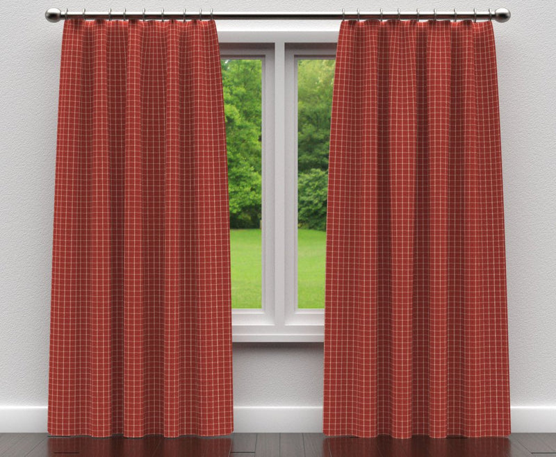Charlotte - D122 - Brick Checkerboard - Fabric by the Yard - D122 - D122_Drapery