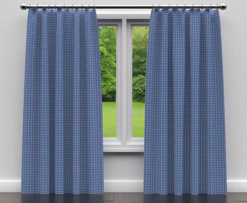 Charlotte - D123 - Wedgewood Checkerboard - Fabric by the Yard - D123 - D123_Drapery