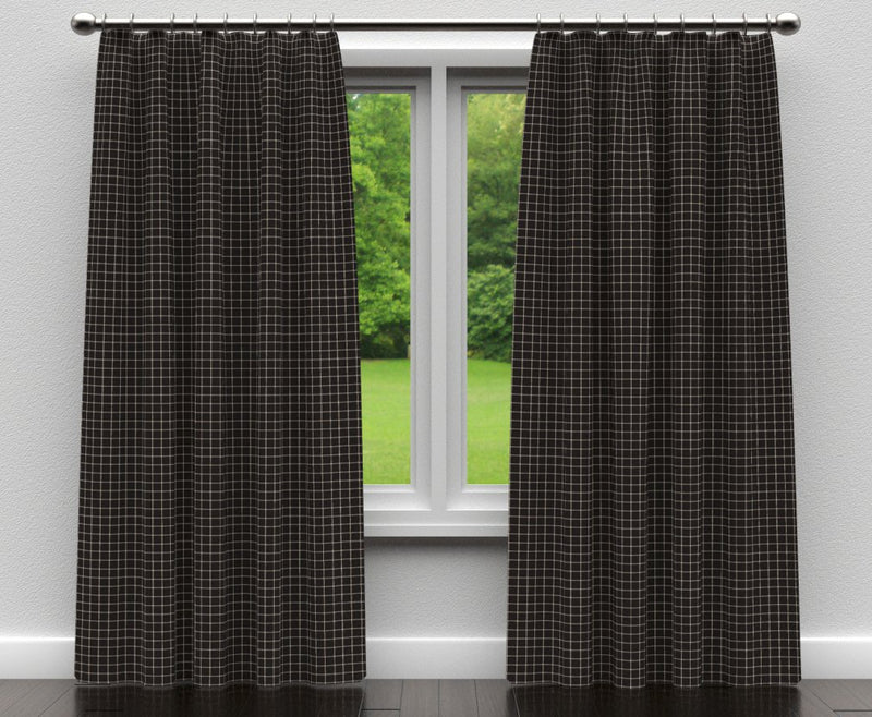 Charlotte - D124 - Onyx Checkerboard - Fabric by the Yard - D124 - D124_Drapery