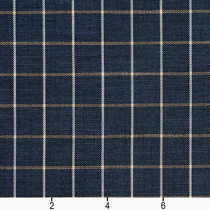 Charlotte - D127 - Indigo Checkerboard - Fabric by the Yard - D127 - D127_Ruler