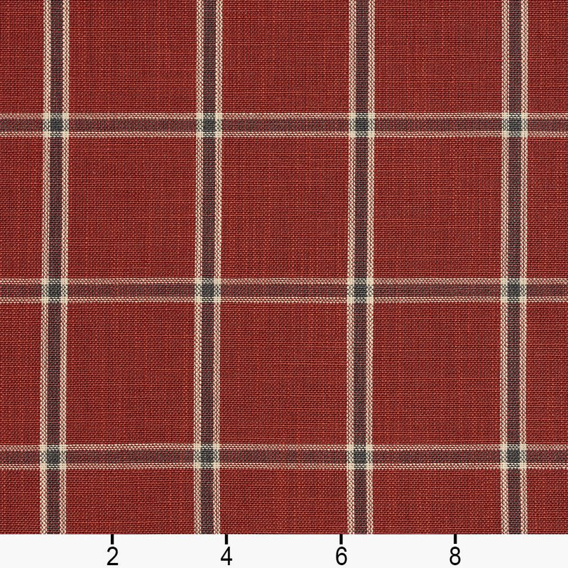 Charlotte - D136 - Brick Windowpane - Fabric by the Yard - D136 - D136_Ruler