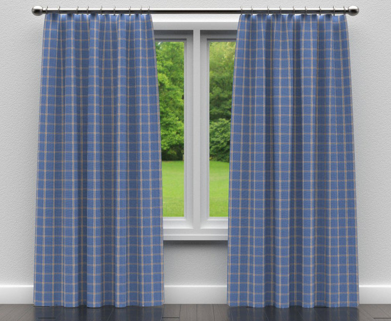 Charlotte - D137 - Wedgewood Windowpane - Fabric by the Yard - D137 - D137_Drapery