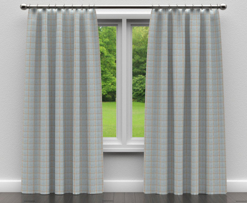 Charlotte - D139 - Cornflower Windowpane - Fabric by the Yard - D139 - D139_Drapery