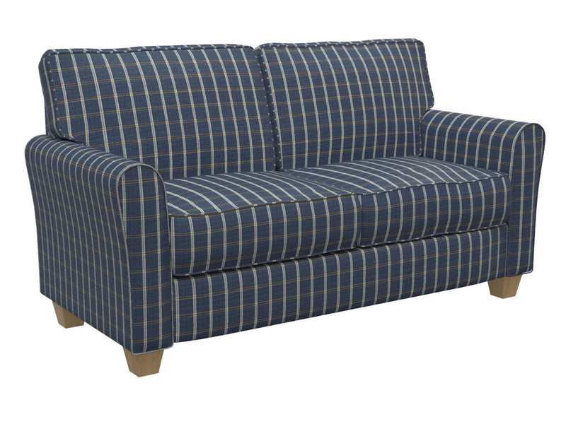 Charlotte - D141 - Indigo Windowpane - Fabric by the Yard - D141 - D141_Furniture