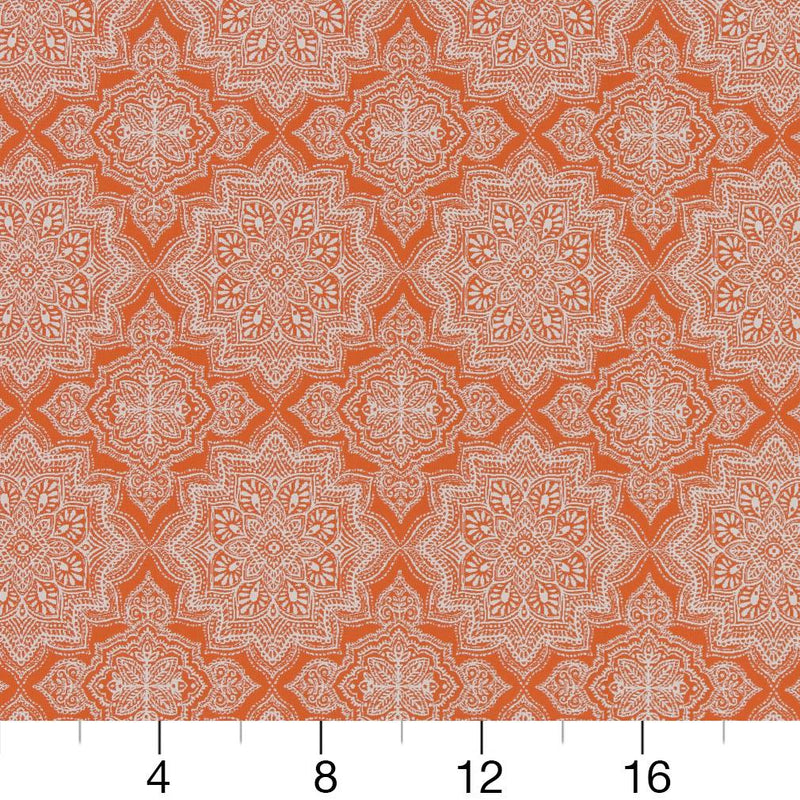 Charlotte - D1435 - Tangerine Mandala - Fabric by the Yard - D1435 - D1435_Ruler