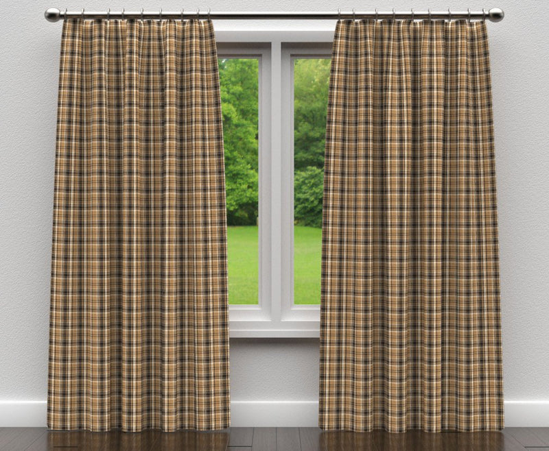 Charlotte - D152 - Onyx Tartan - Fabric by the Yard - D152 - D152_Drapery