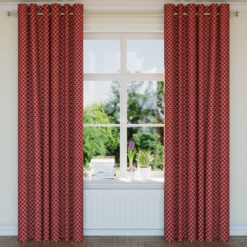 Charlotte - D1531 - Merlot Ogee - Fabric by the Yard - D1531 - D1531_Drapery