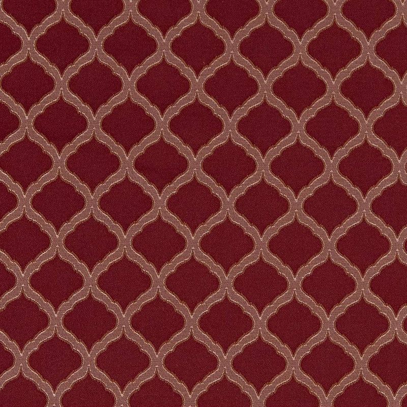 Charlotte - D1531 - Merlot Ogee - Fabric by the Yard Merlot Ogee