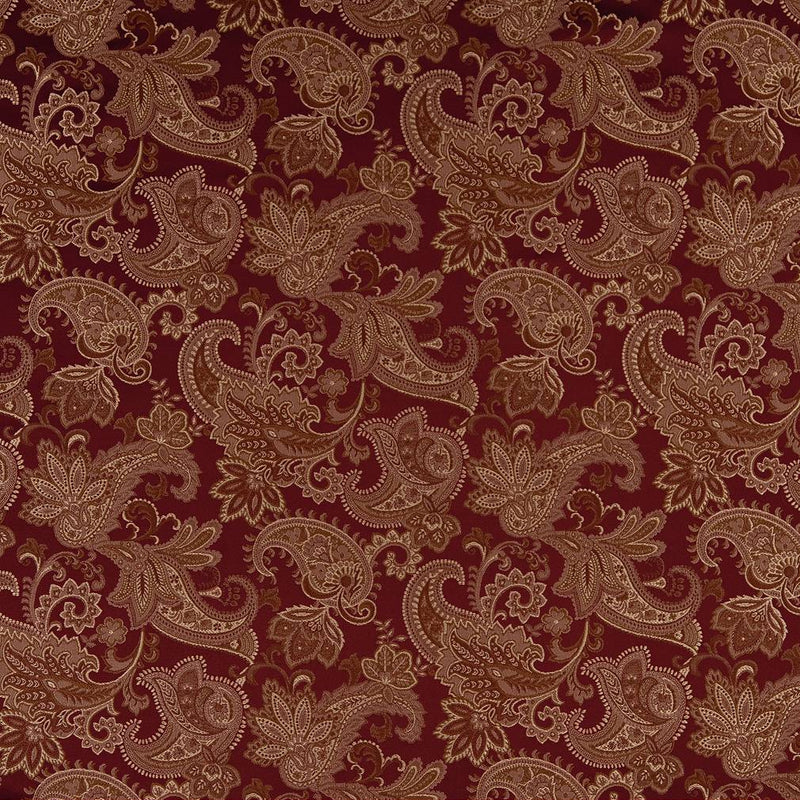 Charlotte - D1555 - Merlot Paisley - Fabric by the Yard Merlot Paisley