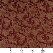 Charlotte - D1555 - Merlot Paisley - Fabric by the Yard - D1555 - D1555_Ruler