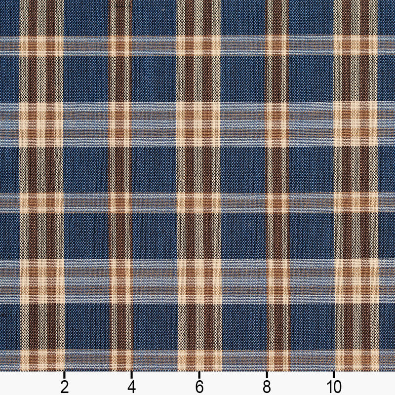 Charlotte - D155 - Indigo Tartan - Fabric by the Yard - D155 - D155_Ruler