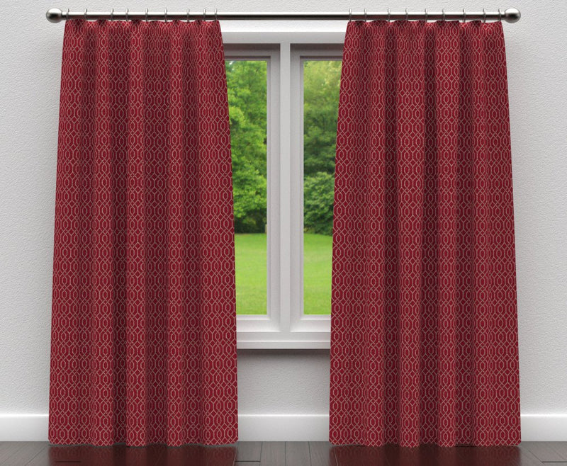 Charlotte - D182 - Merlot Lattice - Fabric by the Yard - D182 - D182_Drapery
