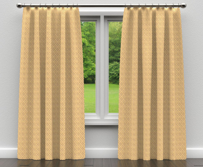 Charlotte - D186 - Gold Lattice - Fabric by the Yard - D186 - D186_Drapery