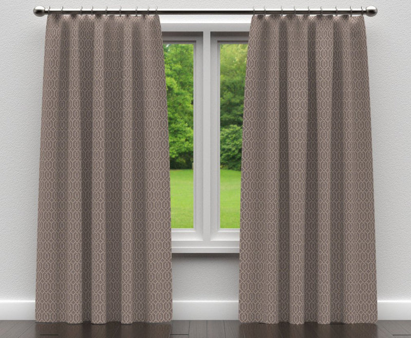 Charlotte - D187 - Pewter Lattice - Fabric by the Yard - D187 - D187_Drapery