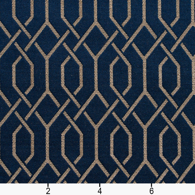 Charlotte - D189 - Sapphire Lattice - Fabric by the Yard - D189 - D189_Ruler