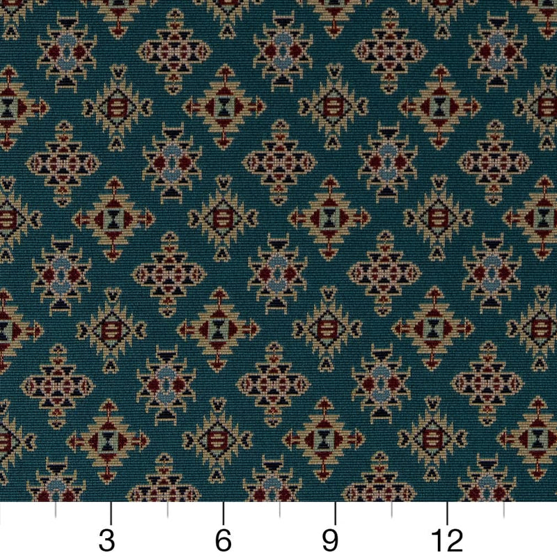 Charlotte - D2014 - Turquoise - Fabric by the Yard - D2014 - D2014_Ruler