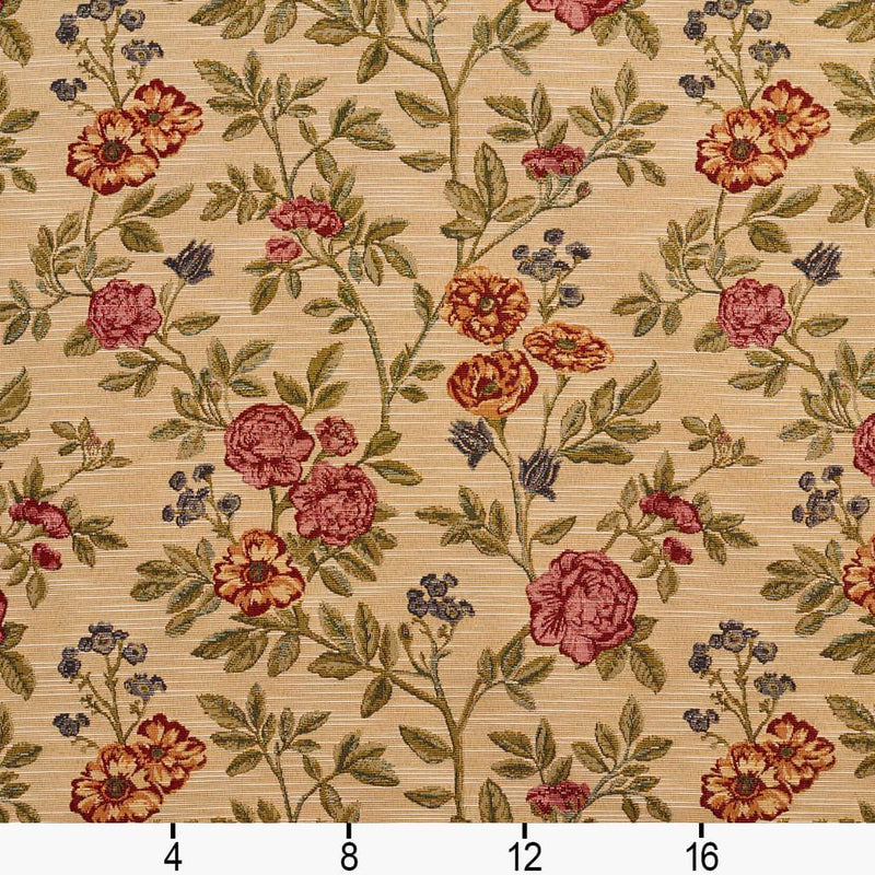 Charlotte - D2057 - Ecru Bouquet - Fabric by the Yard - D2057 - D2057_Ruler