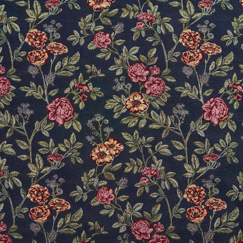 Charlotte - D2058 - Navy Bouquet - Fabric by the Yard Navy Bouquet