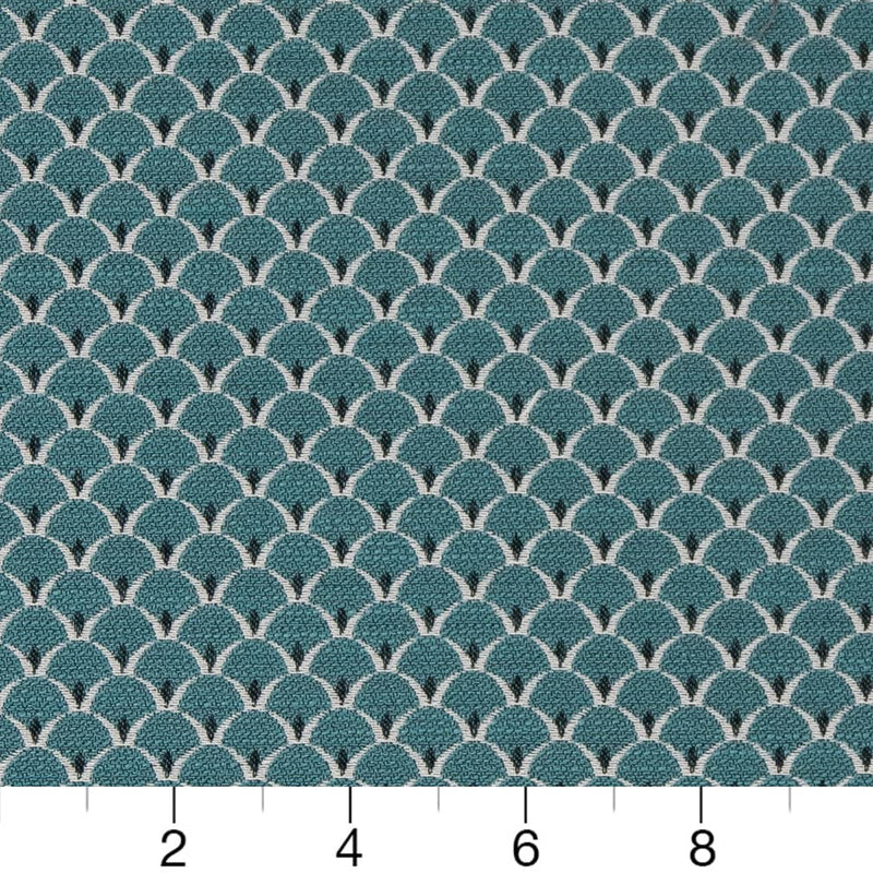 Charlotte - D2139 - Aqua Scales - Fabric by the Yard - D2139 - D2139_Ruler
