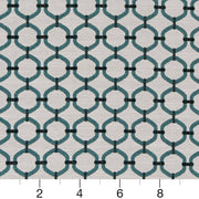 Charlotte - D2169 - Aqua Lattice - Fabric by the Yard - D2169 - D2169_Ruler