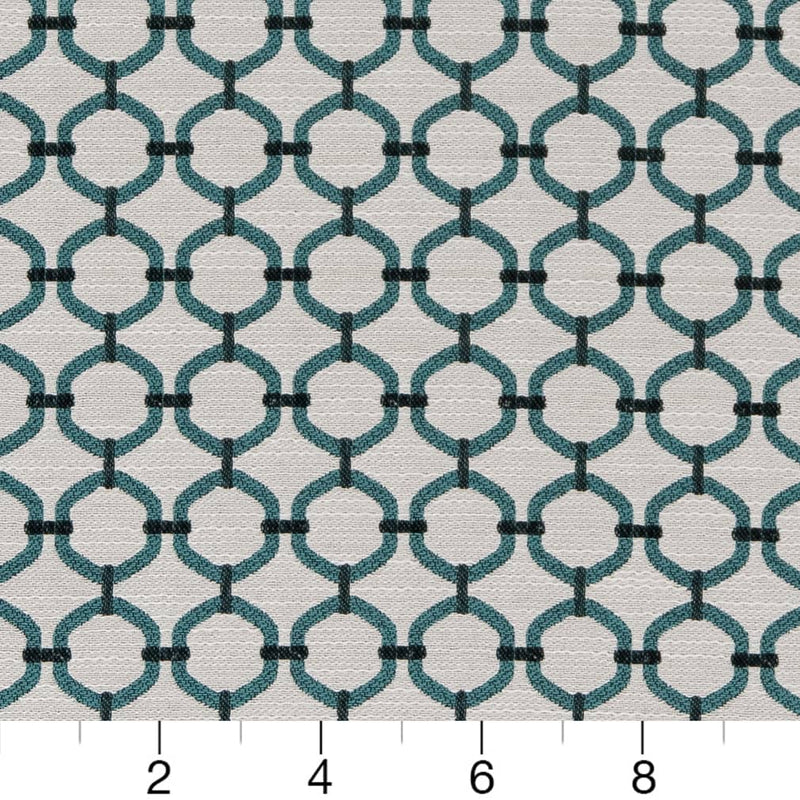 Charlotte - D2169 - Aqua Lattice - Fabric by the Yard - D2169 - D2169_Ruler
