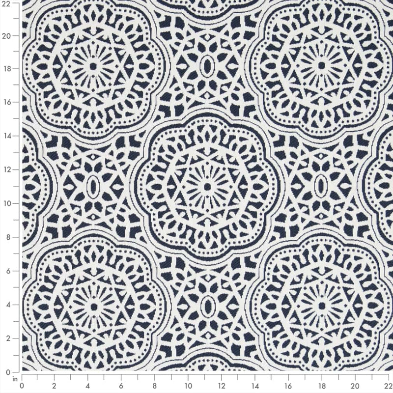 Charlotte - D2546 - Indigo - Fabric by the Yard - D2546 - D2546_Ruler