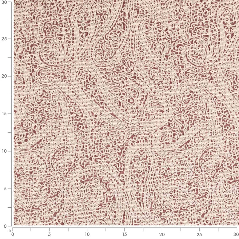 Charlotte - D2595 - Paisley Crimson - Fabric by the Yard - D2595 - D2595_Ruler