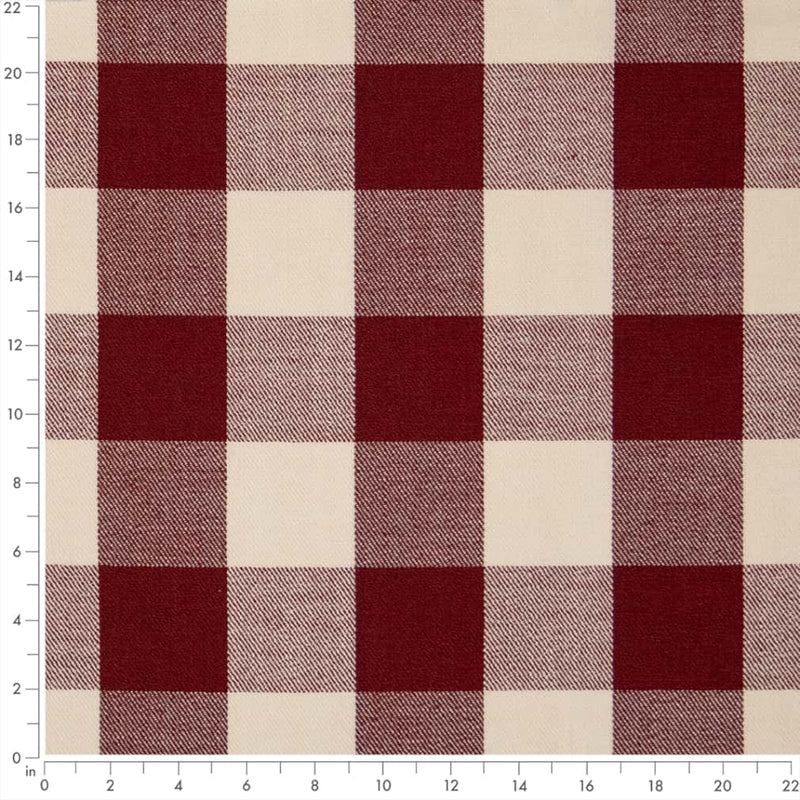 Charlotte - D2601 - Buffalo Crimson - Fabric by the Yard - D2601 - D2601_Ruler