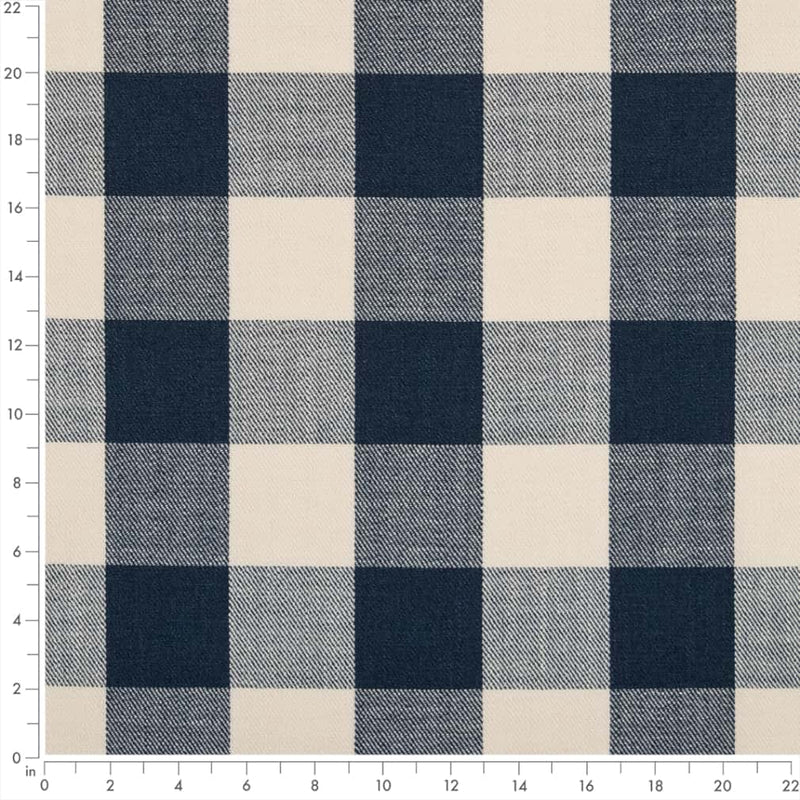 Charlotte - D2602 - Buffalo Navy - Fabric by the Yard - D2602 - D2602_Ruler