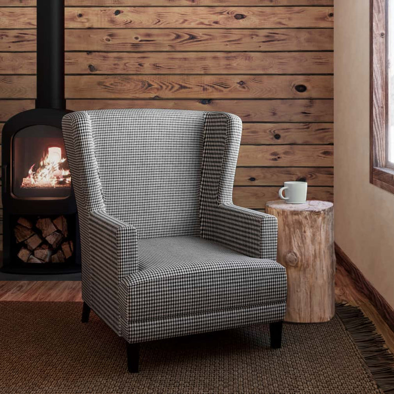 Charlotte - D2607 - Check Coal - Fabric by the Yard - D2607 - D2607_Furniture