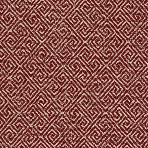 Charlotte - D2615 - Greek Key Crimson - Fabric by the Yard Greek Key Crimson